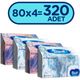 Selpak 4x80 Yaprak El ve Yüz Havlusu