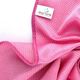 Silver Home 50x70 cm Pembe Mikrofiber Baklava Desenli Cam Temizlik Bezi