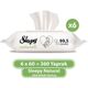Sleepy 6x60'lı Natural Islak Bebek Havlusu