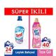 Tursil Jel Çamaşır Deterjanı 24 Yıkama Leylak Bahçesi + Vernel Taze Gül 960 ml Yumuşatıcısı