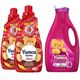 Yumoş 2x1440 ml Amber Çamaşır Yumuşatıcısı + 2520 ml Renkli Giysiler Sıvı Bakım Çamaşır Deterjanı