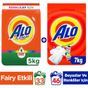 Alo Beyazlar ve Renkliler İçin 7 kg Toz Çamaşır Deterjanı  + Alo Platinum Fairy Etkili Renkliler İçin 5 kg Toz Çamaşır Deterjanı