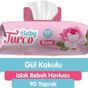 Baby Turco 90 Yaprak Gül Islak Havlu Mendil