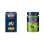 Barilla 2x500 gr İnce Uzun Makarna + 190 gr Fesleğenli Pesto Makarna Sosu