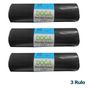 Ecoplast 300 gr 90 L 80x110 cm 10 Adetlik 3 Rulo Jumbo Boy Siyah Çöp Torbası Poşeti