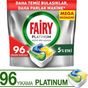 Fairy 96 Yıkama Limon Kokulu Platinum Bulaşık Makinesi Kapsülü