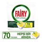 Fairy Hepsi Bir Arada Limon Kokulu 70'li Bulaşık Makinesi Deterjanı Tableti