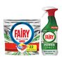 Fairy Platinum Plus 22 Yıkama Bulaşık Makinesi Deterjanı Kapsülü+ Bulaşık ve Mutfak 500 ml Power Sprey