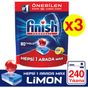 Finish Hepsi Bir Arada Limon 3x80'li Bulaşık Makinesi Deterjanı