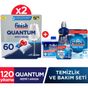 Finish Quantum 120 Bulaşık Makinesi Deterjanı Tableti  + Temizlik ve Bakım Seti