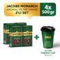 Jacobs 4'lü 500 gr Monarch Aromalı Filtre Kahve + 400 ml Thermo Cup
