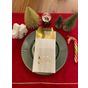 Kidspartim 12'li 40x40 cm Gold Beyaz Cepli Aır Touch Yılbaşı Ho Ho Ho Yazılı Peçete