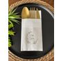 Kidspartim 12'li 40x40 cm Gold Yaldızlı Beyaz Better Together Cepli Peçete