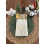 Kidspartim 12'li 40x40 cm Gold Yaldızlı Beyaz Cepli Aır Touch Happy New Year Geyik Boynuzu Peçete