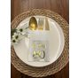 Kidspartim 12'li 40x40 cm Gold Yaldızlı Beyaz Cepli Hello Seksen Yaş Peçete