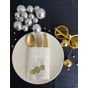 Kidspartim 12'li 40x40 cm Gold Yaldızlı Beyaz Disco Topu Cepli Peçete