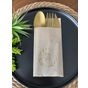 Kidspartim 12'li 40x40 cm Gold Yaldızlı Kraft Better Together Cepli Peçete