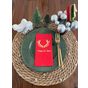 Kidspartim 16'lı Gold Yaldızlı Kırmızı Happy New Year Geyik Boynuzu Peçete