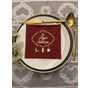Kidspartim 33x33 cm Gold Yaldızlı Bordo 11 Ayın Sultanı Ramazan Peçete