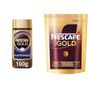 Nescafe 100 gr Cam Gold Kafeinsiz Çözünebilir Kahve + 200 gr Ekopaket Gold Çözünebilir Kahve