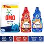Omo Toz Deterjan 7,5 kg + Yumoş Yumuşatıcı Amber 1440 ml + Yumoş Lilyum 1440 ml Yumuşatıcı