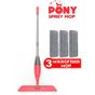Pony 3'lü Sprey Mop Somon + Mikrofiber Mop