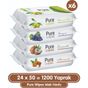Pure Wipes 24x50 Yaprak Islak Havlu