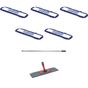 Sska Orlon Mavi Statik Toz Mop Takımı 50 cm- 5 Adet Mop + Mop Tutucu + Sap