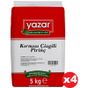Yazar 4x5 kg Kırmızı Çizgili Yerli Pirinç