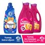 Yumoş 1440 ml Lilyum Extra Konsantre Çamaşır Yumuşatıcısı + Yumoş 2x2520 ml Renkliler Sıvı Bakım Deterjanı