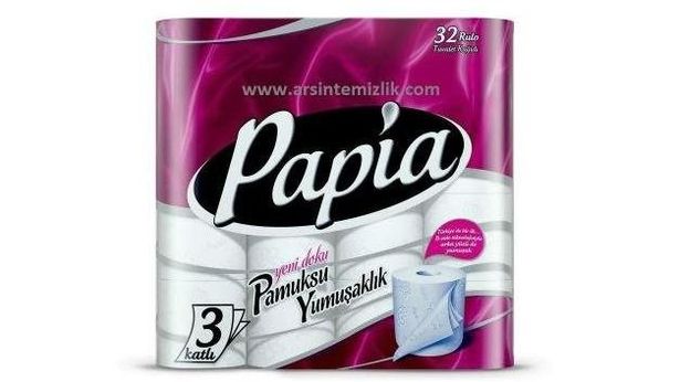 Papia 3 Katlı 32'li Paket Tuvalet Kağıdı