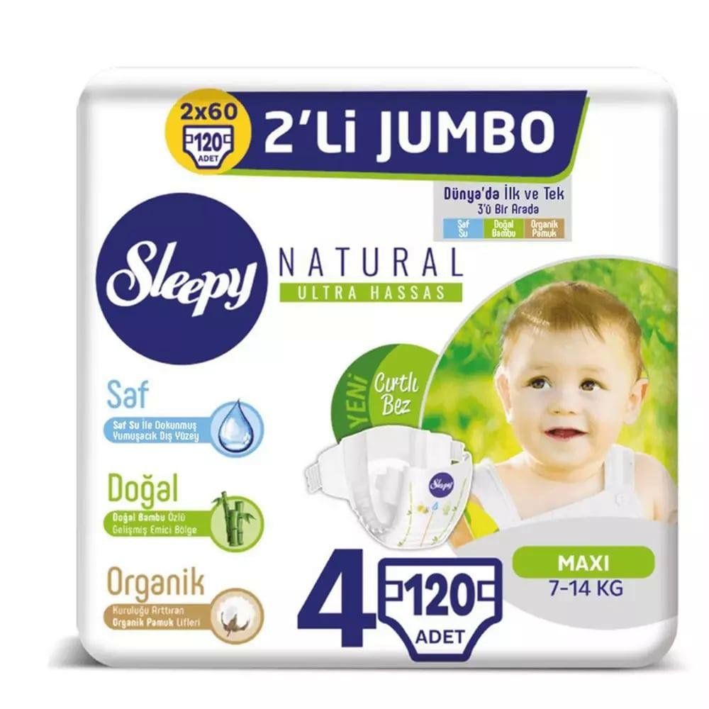 Sleepy Natural No4 Maxi 120 Adet Külot Bebek Bezi Fiyatları