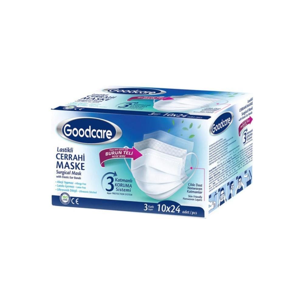 Goodcare 240 Adet 3 Katlı Lastikli Cerrahi Maske